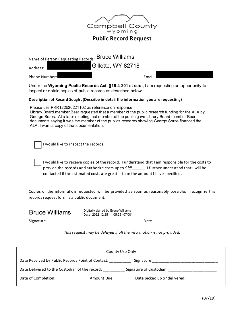 PRR Form